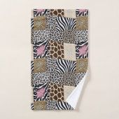 Roze Glitter Afrikaanse Dierenprint Handdoeken Set (Handdoek)