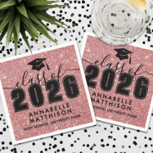 Roze Glitter Afstuderen