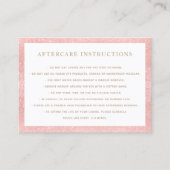 Roze Glitter After Care for Lash Extensions Salon Visitekaartje (Voorkant)