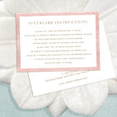 Roze Glitter After Care for Lash Extensions Salon Visitekaartje