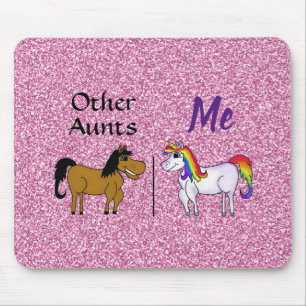 Roze glitter Andere Aunts Unicorn Muismat
