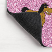 Roze glitter Andere nonicorn Muismat (Hoek)