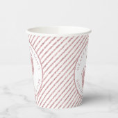 Roze Glitter Baby Feet Baby shower Gepersonaliseer Papieren Bekers (Links)