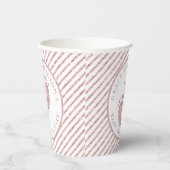 Roze Glitter Baby Feet Baby shower Gepersonaliseer Papieren Bekers (Rechts)