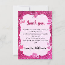 Roze Glitter baby meisje douche