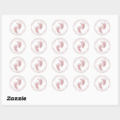 Roze Glitter Baby shower Favoriet Sticker (Vel)