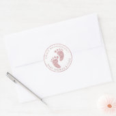Roze Glitter Baby shower Favoriet Sticker (Envelop)