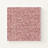 Roze Glitter Baby shower Guestbook Memory Notitieboek (Achterkant)
