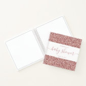 Roze Glitter Baby shower Guestbook Memory Notitieboek (Binnen)
