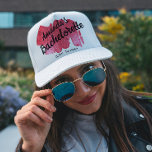 Roze Glitter Bachelorette Bridesmaid Script Trendy Trucker Pet<br><div class="desc">Pas het pet aan met de naam van de bruid,  het jaar en de bruidsmaidsnaam. Een roze glitter die de y2k-trend terugbrengt.</div>