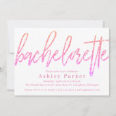 Roze Glitter Bachelorette Kaart (Voorkant)