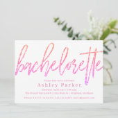 Roze Glitter Bachelorette Kaart (Staand voorkant)