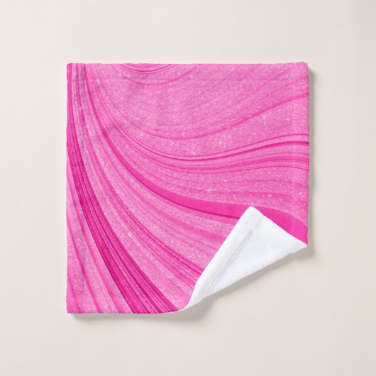 Roze glitter bad handdoek (Wasdoekje)
