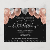 Roze Glitter-ballonnen 60th Birthday Party (Voorkant)