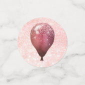 Roze Glitter Ballonnen Eucalyptus Baby Meisje Douc Confetti (Kleine voorkant)