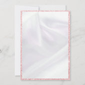 Roze Glitter Ballons op Satijn Sweet 16 Verjaardag Kaart (Achterkant)