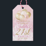 Roze Glitter Balloons 21st Birthday Gift Labels Cadeaulabel<br><div class="desc">Een prachtige wazige roze en glitter ballon met een 21ste verjaardag.. bevoordeelt label. Dit vrouwelijke ontwerp is de perfecte manier om gasten op een 21ste verjaardagsfeestje (of om het even welke leeftijd!) te bedanken Personaliseer met onze eigen douanenaam en bericht. Roze en goudkleurige typografie op een achtergrond van het belleneffect....</div>