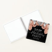 Roze Glitter Balloons 21st Birthday Guest boo Note Notitieboek (Binnen)