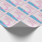 Roze Glitter Beach Party Cadeaupapier (Hoek)