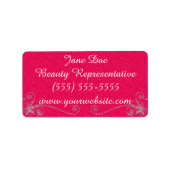 Roze Glitter Beauty Brochure Sticker (Voorkant)
