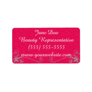 Roze Glitter Beauty Brochure Sticker