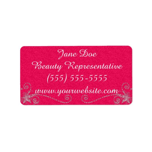 Roze Glitter Beauty Brochure Sticker (Voorkant)