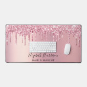 Roze Glitter Beauty Services Bureaumat (Keyboard & Muis)