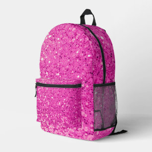 Roze Glitter Bling Bedrukte Rugzak