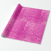 Roze glitter bling cadeaupapier (Uitgerold)