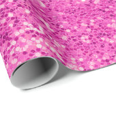 Roze glitter bling cadeaupapier (Rol Hoek)