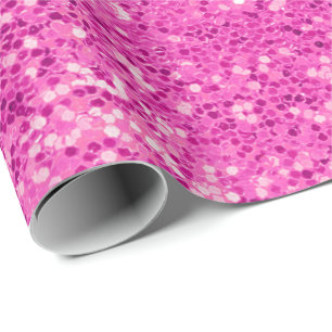 Roze glitter bling cadeaupapier