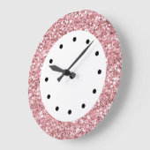Roze glitter Bling Clocks Grote Klok (Hoek)