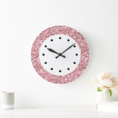 Roze glitter Bling Clocks Grote Klok (Huis)