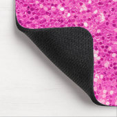 Roze Glitter Bling Muismat (Hoek)