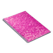 Roze Glitter Bling Notitieboek (Rechterzijde)