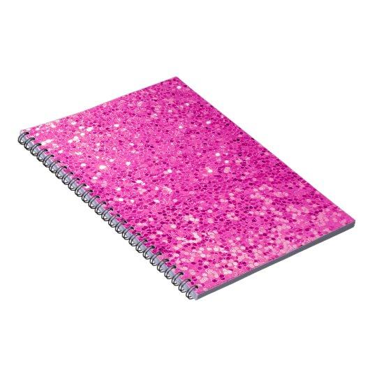 Roze Glitter Bling Notitieboek (Rechterzijde)
