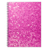 Roze Glitter Bling Notitieboek (Voorkant)