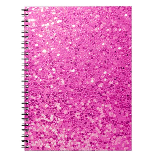 Roze Glitter Bling Notitieboek (Voorkant)