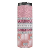 Roze Glitter Bling Thermosbeker (Achterkant)