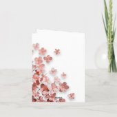 Roze Glitter Bloemen Bloemen Bloemen Verjaardag Vr Bedankkaart (Achterkant)