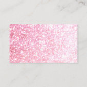 Roze Glitter Bokeh Afspraakkaart Visitekaartje (Achterkant)