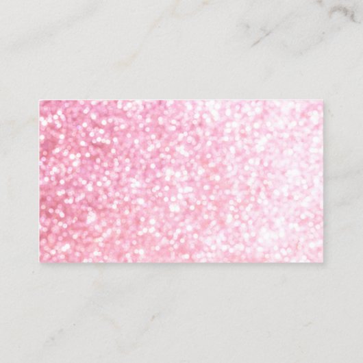 Roze Glitter Bokeh Afspraakkaart Visitekaartje (Achterkant)