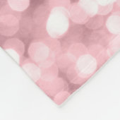 Roze Glitter Bokeh en Diamonds - Gepersonaliseerd Fleece Deken (Hoek)