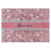 Roze Glitter Bokeh en Diamonds - Gepersonaliseerd Snijplank (Voorkant)
