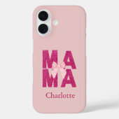 Roze Glitter Boog MAMA Coquette Esthetische Moeder Case-Mate iPhone Case (Achterkant)