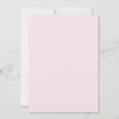 Roze Glitter Border Girly Baby shower nodigt uit Kaart (Achterkant)