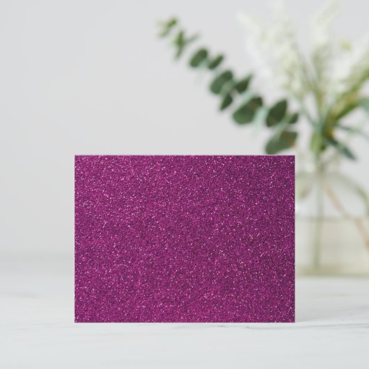 Roze glitter briefkaart (Staand voorkant)