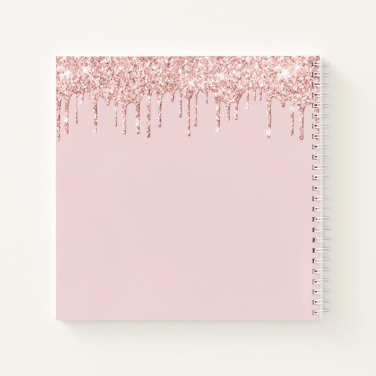 Roze Glitter-brieven naar mijn dochter Keepslag Notitieboek (Achterkant)