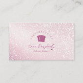 Roze Glitter Brood Logo Bakkerij Visitekaartje (Voorkant)