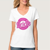 Roze Glitter Bruid T-shirt (Voorkant)